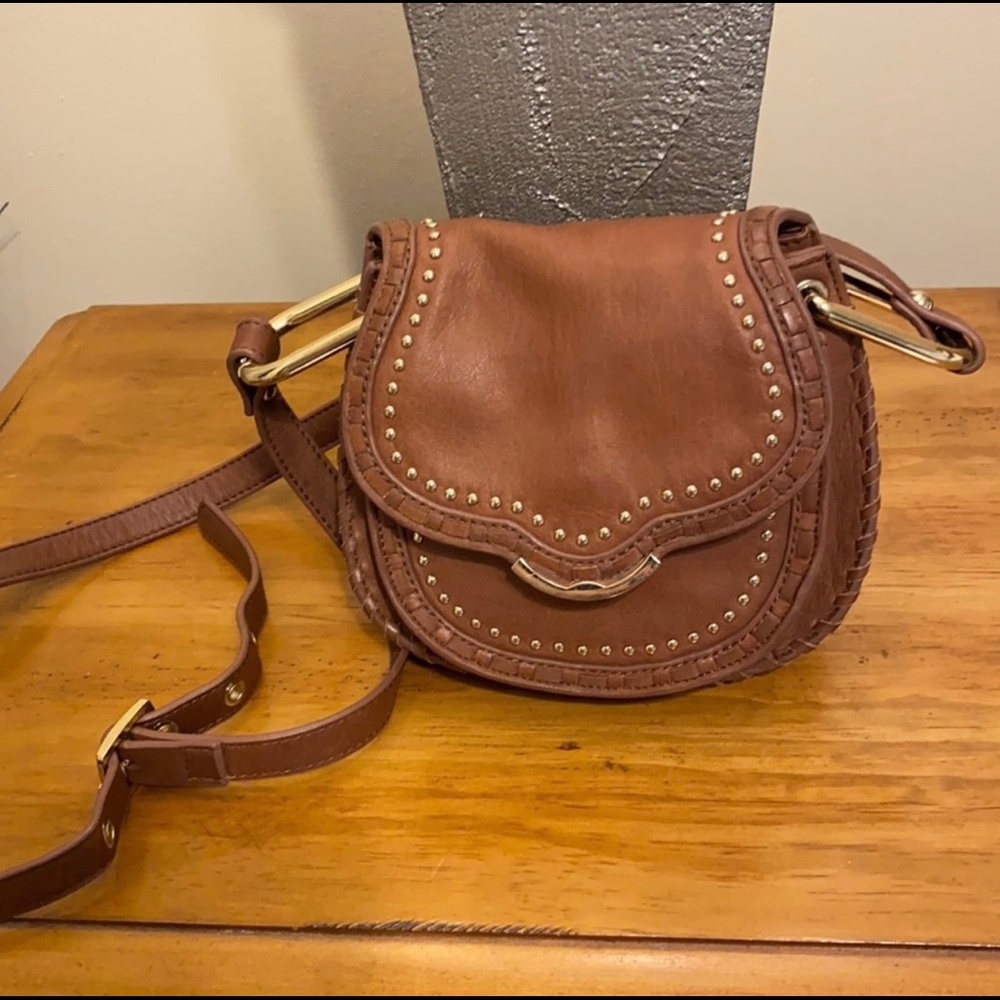 Cynthia Rowley Phoebe Brown  Crossbody Saddle Bag